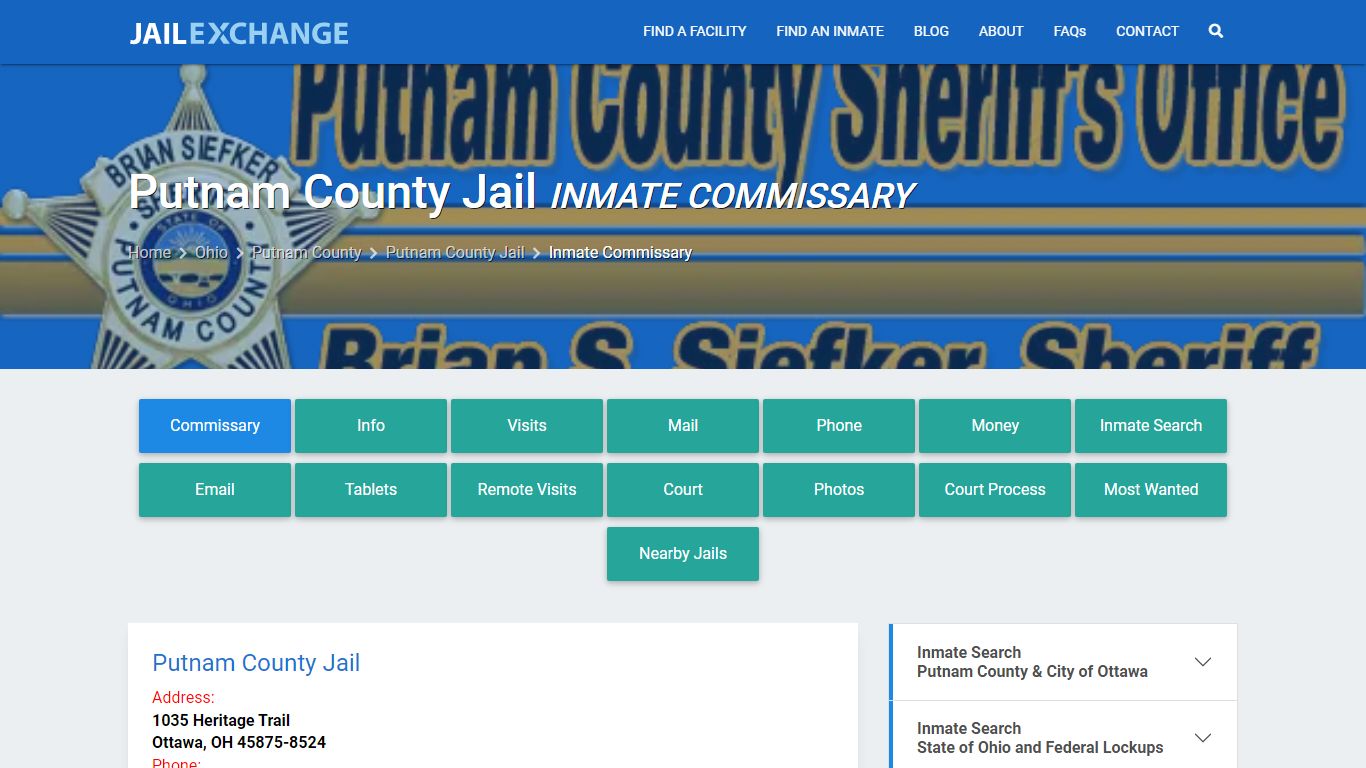Inmate Commissary, Care Packs - Putnam County Jail, OH
