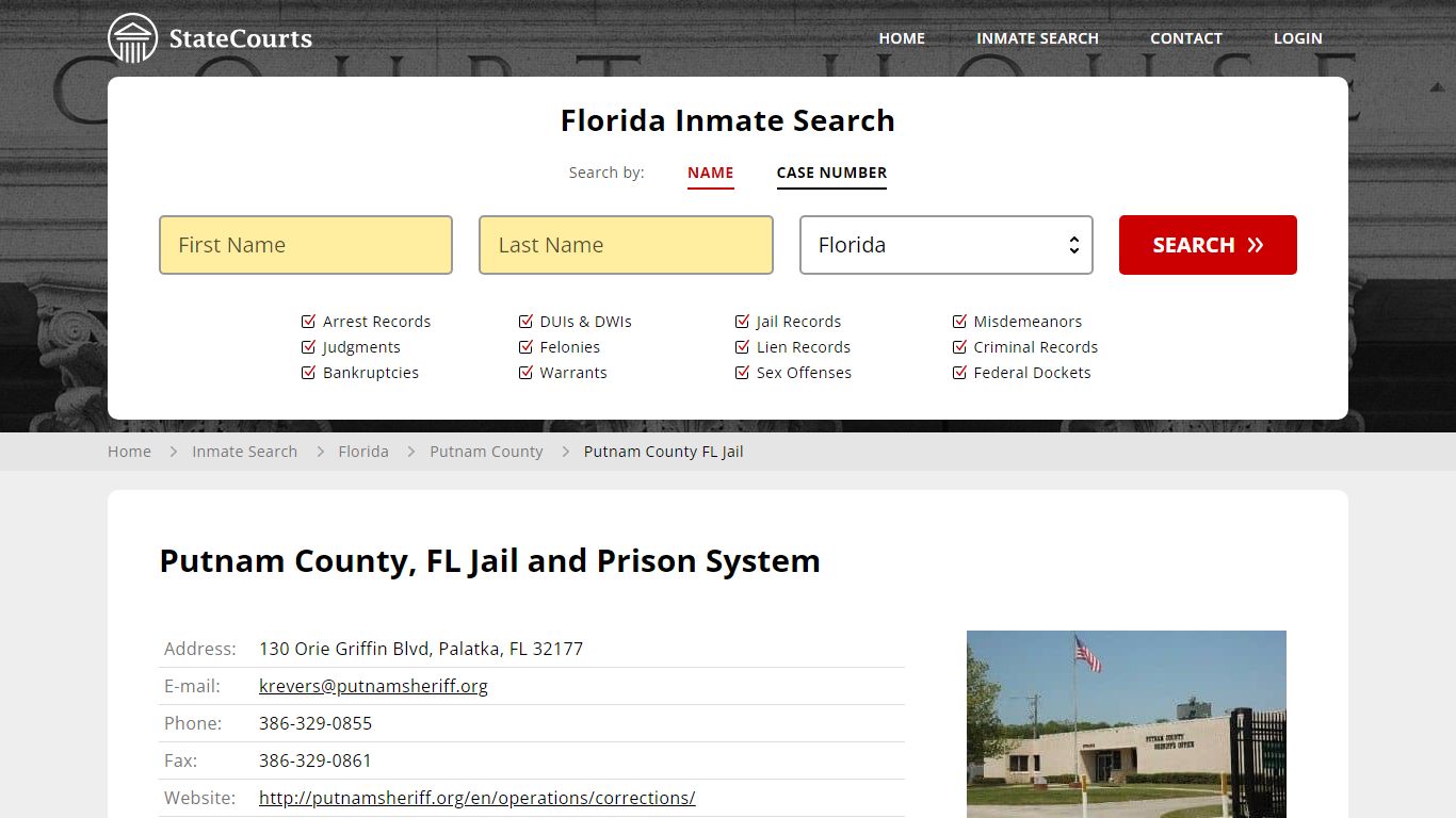 Putnam County FL Jail Inmate Records Search, Florida - StateCourts